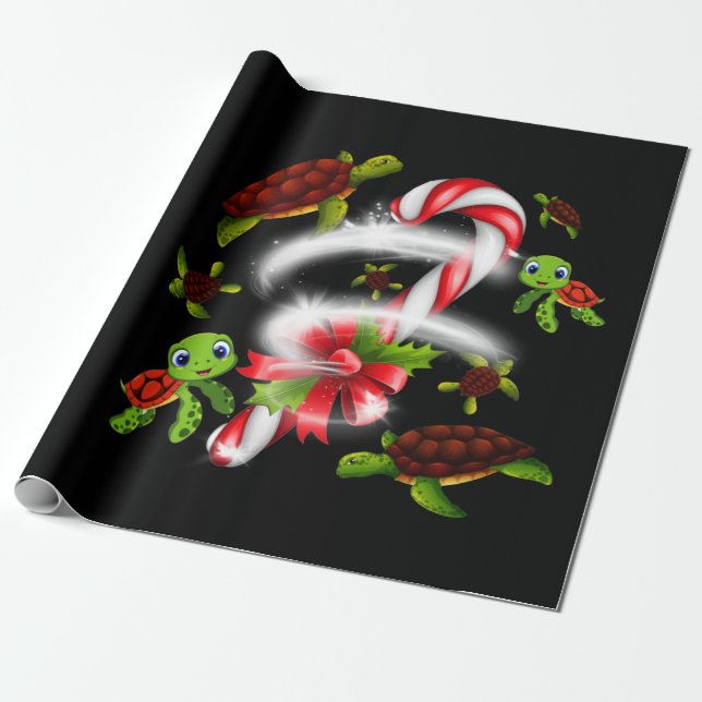 Turtle Gift| Turtle Candy Sweet Jul Presentpapper (Utrullad)