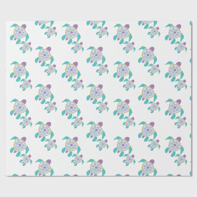 Turtle Gift Wrap Presentpapper (Platt)