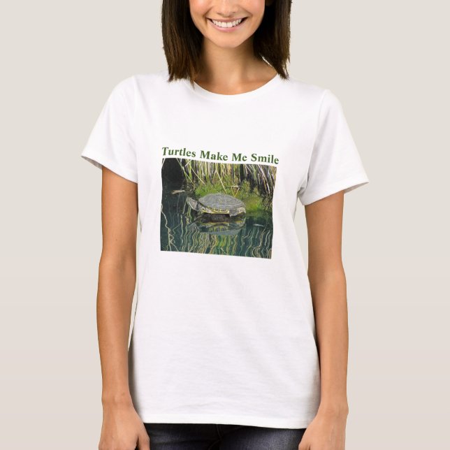 Turtle gör mig till sjömilsavslappnad Grönt Sjö T Shirt (Framsida)