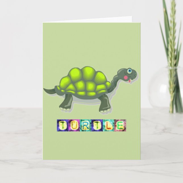 Turtle Greeting Card Kort (Framsida)
