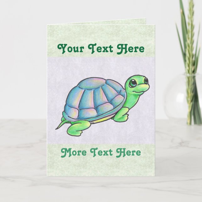 Turtle Greeting Card Kort (Framsida)