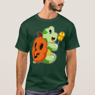 Turtle Halloween Pumpkin Lollypop T Shirt