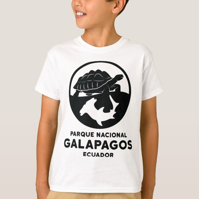 Turtle Hammerhead Shark Galapagos nationalpark T Shirt (Framsida)