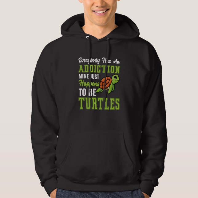 Turtle  Happens To Be Turtles Sea Turtle Ocean Hoodie (Framsida)