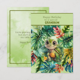 Turtle Happy Birthday To a Special Grandson  Kort