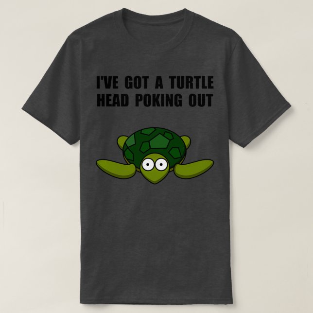 Turtle Head Poking Out T Shirt (Design framsida)