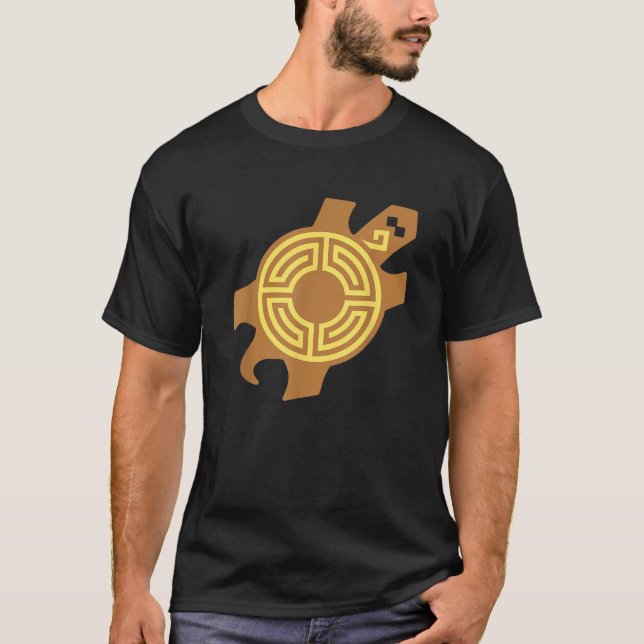 Turtle Hopi Native American-styrkesymbol T Shirt (Framsida)