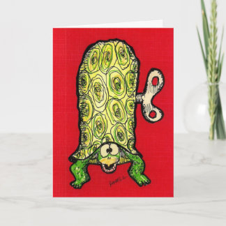 Turtle Humous Birthday Card Kort
