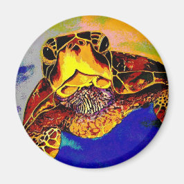 Turtle i ansikte! magnet