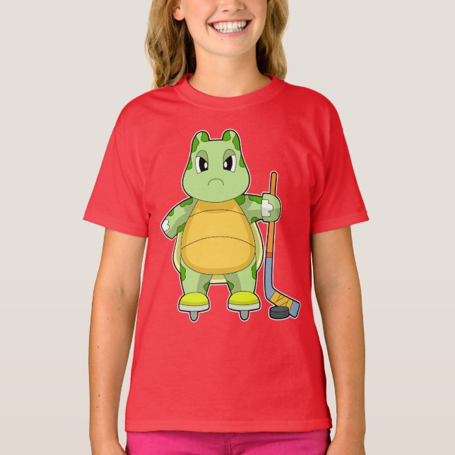 Turtle Ice hockey Ice hockey T Shirt (Framsida)