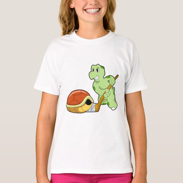 Turtle Ice hockey Ice hockey T Shirt (Framsida)
