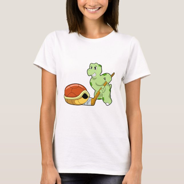 Turtle Ice hockey Ice hockey T Shirt (Framsida)