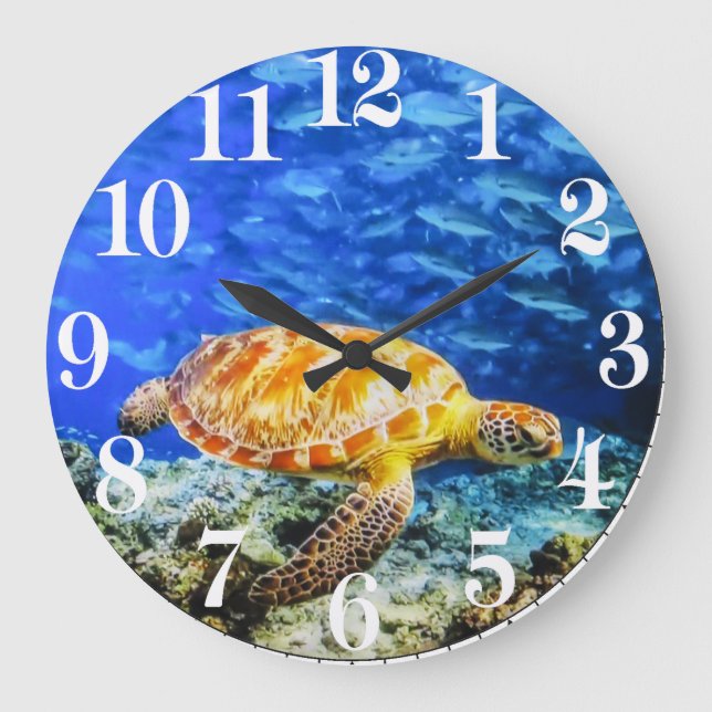 Turtle image for Acrylic Wall Clock Stor Klocka (Framsida)