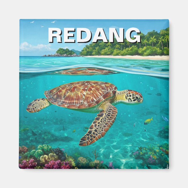 Turtle in Redang Malaysia Magnet (Framsidan)