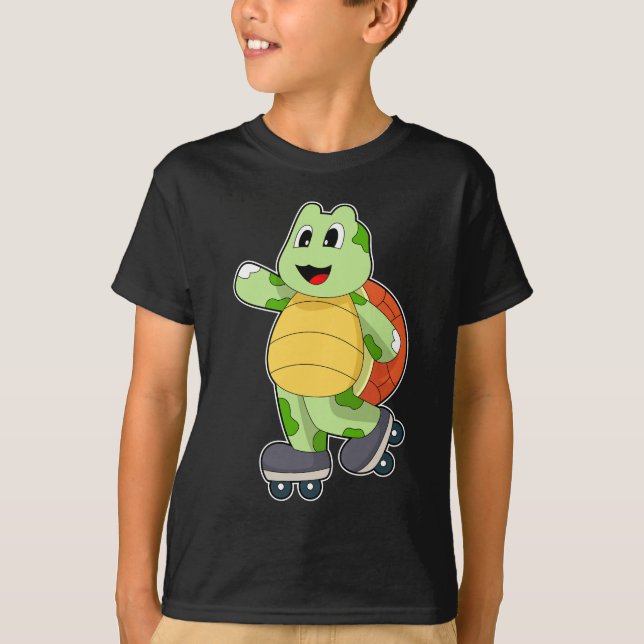 Turtle Inline rullskridskor Rullskor T Shirt (Framsida)