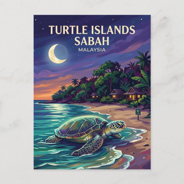 Turtle Islands Park Malaysia Vykort (Framsida)