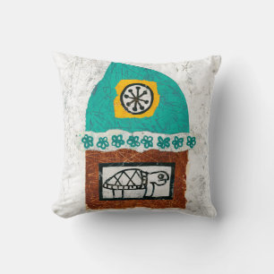 Turtle Itching for a Fight Dekorativ kudde