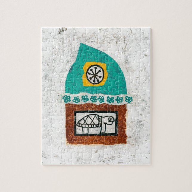 Turtle Itching for a Fight Jigszle Puzzle Pussel (Vertikal)