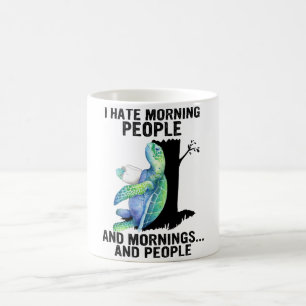 Turtle jag hatar morgonfolk och mornings Cute Sea Kaffemugg