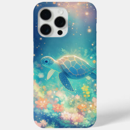 Turtle Journey through a Vibrant Undersea Garden