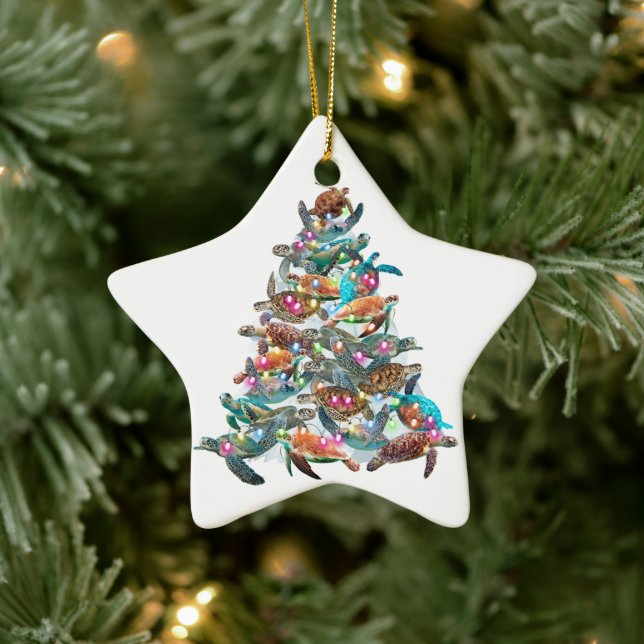 Turtle Julgran Ornament Julafton Träd Toppers (Träd)