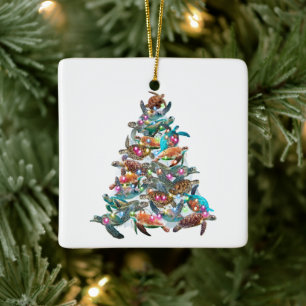 Turtle Julgran Ornament Julafton Träd Toppers