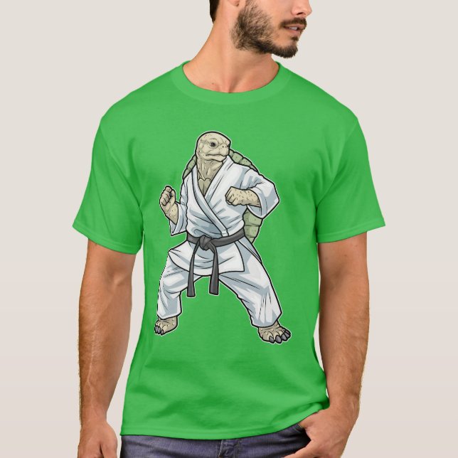 Turtle Karate Martial Arts T Shirt (Framsida)
