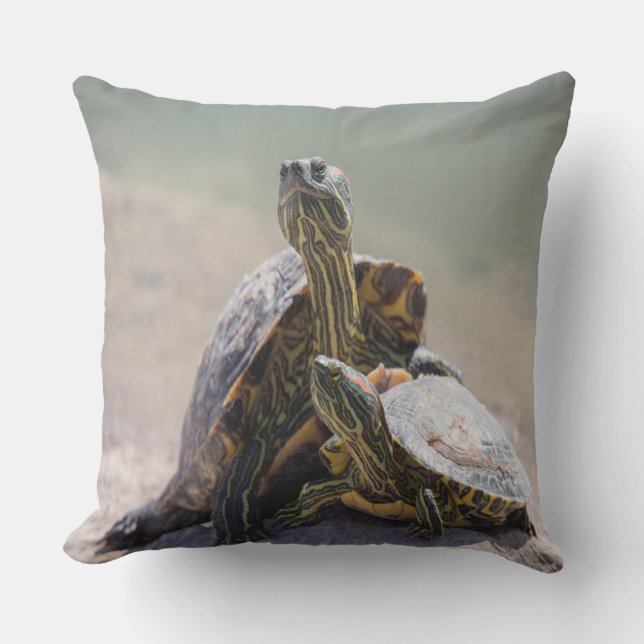 Turtle Kärlek Utomhuskudde (Framsida)