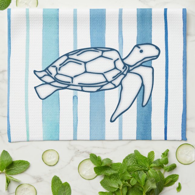Turtle Kitchen Towel Kökshandduk (Vikta)