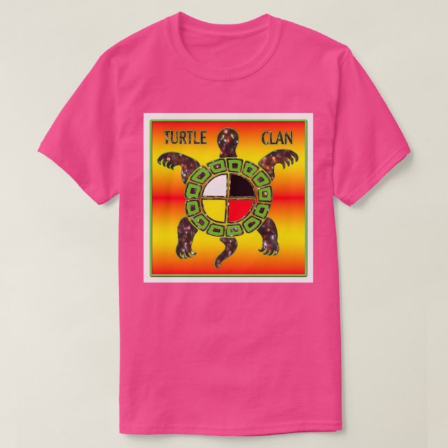 Turtle Klan Medicine Wheel T Shirt (Design framsida)
