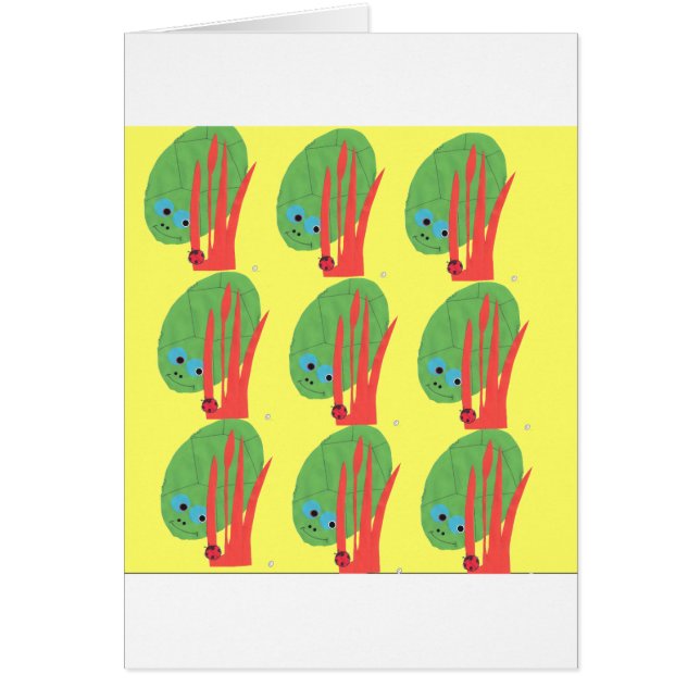 TURTLE & LADYBUG HÄLSNINGSKORT (Framsidan)