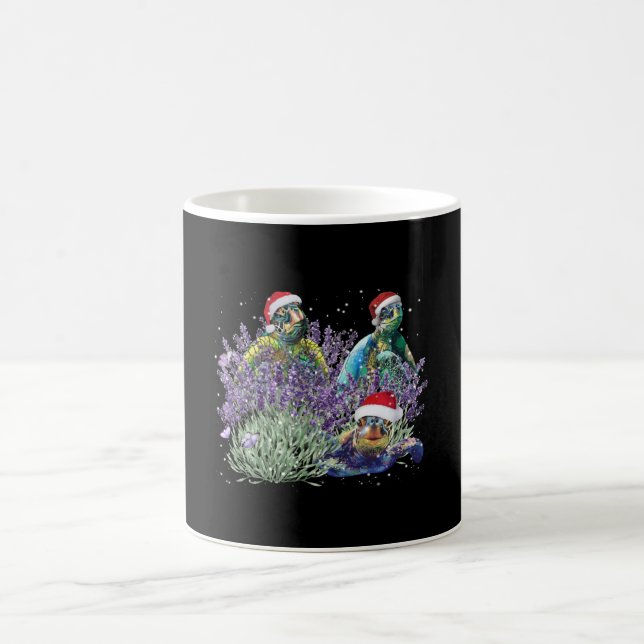 Turtle Lavender jul Shirt Helgdag jul Kaffemugg (Center)