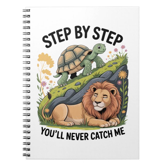 Turtle Lejon Funny Anteckningsbok (Framsidan)