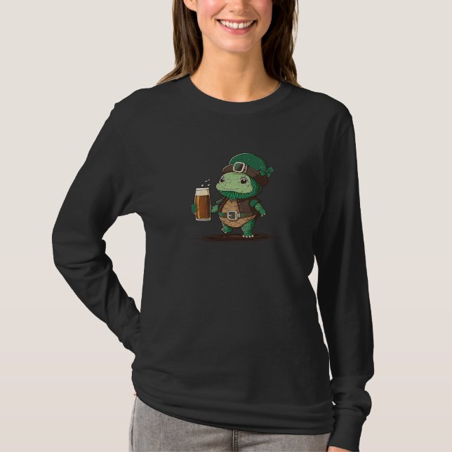 Turtle Leprechaun St Patricks Day Turtle  2 T Shirt (Framsida)