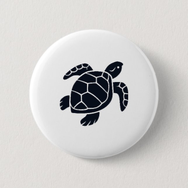 Turtle Logo Emblem Red-Eared Slider Tortoise Copy Knapp (Framsida)