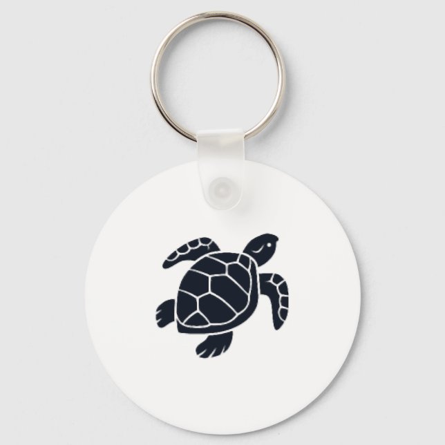 Turtle Logo Emblem Red-Eared Slider Tortoise Copy Nyckelring (Framsida)