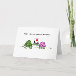 Turtle Love - Alla hjärtans dag eller årsdags-kort Helgkort