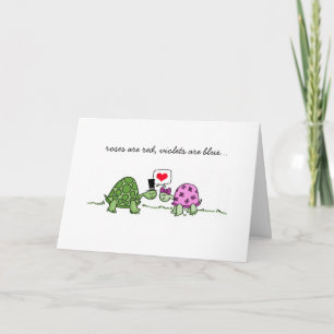 Turtle Love - Alla hjärtans dag eller årsdags-kort Helgkort