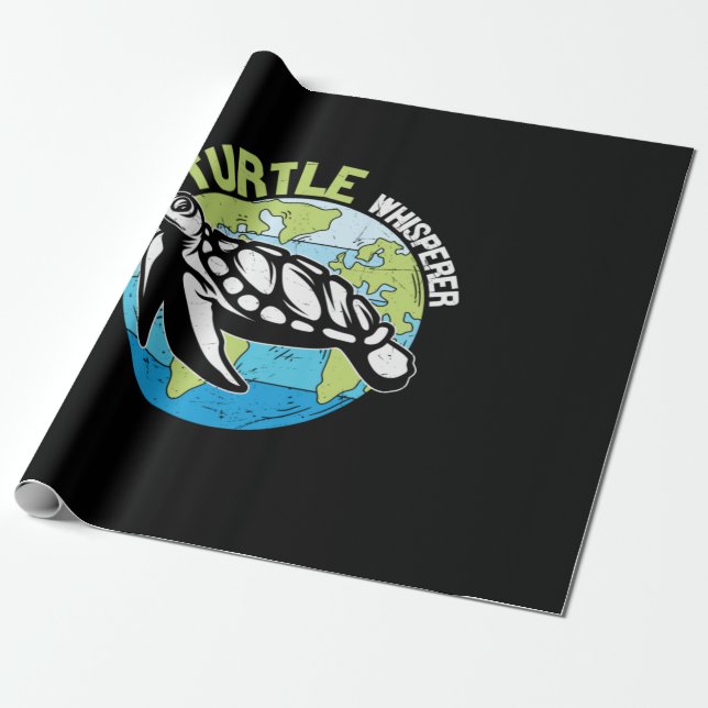 Turtle Lover | Turtle Whisperer Presentpapper (Utrullad)