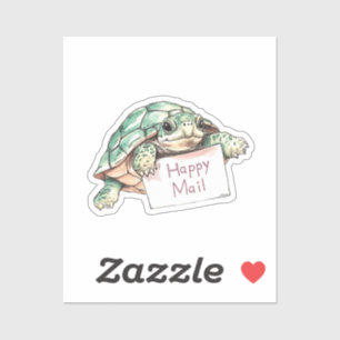 Turtle, Lycklig Mail, Sticker Klistermärken