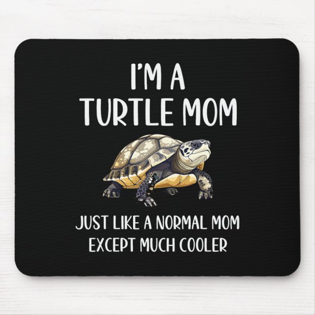 Turtle Mamma Definition Funny Turtle Animals Älska Musmatta (Framsidan)