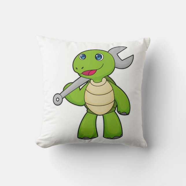 Turtle Mechanic Wrench Kudde (Framsida)