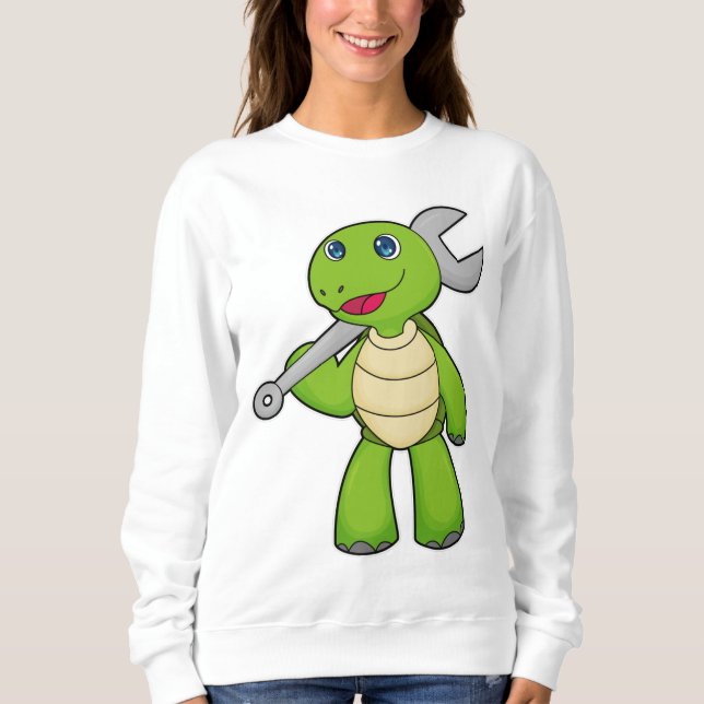 Turtle Mechanic Wrench T Shirt (Framsida)