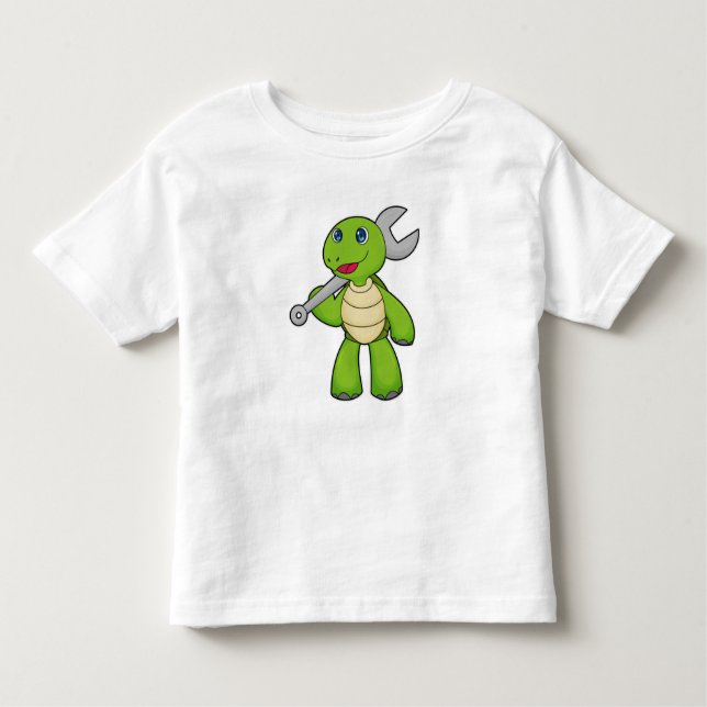 Turtle Mechanic Wrench T Shirt (Framsida)