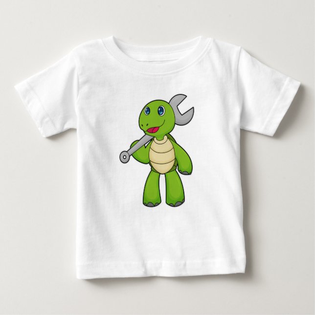 Turtle Mechanic Wrench T Shirt (Framsida)