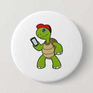 Turtle med Mobil och hög Knapp