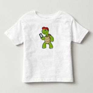 Turtle med Mobil och hög T Shirt