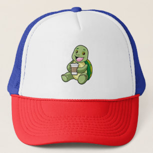 Turtle med Snäcka och kaffe att gå Keps