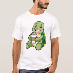 Turtle med Snäcka och kaffe att gå T Shirt