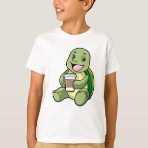 Turtle med Snäcka och kaffe att gå T Shirt